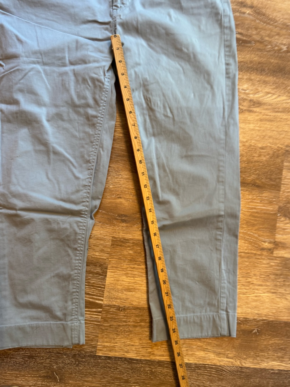 LOFT Dusty Blue Straight Crop Pant Sz 10 - Picture 9 of 13